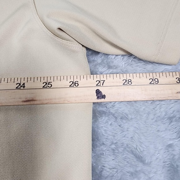 Oakland Athletics Shirt Mens XXL Tan Beige MLB Baseball Nike Dri Fit Golf Polo - Picture 9 of 12